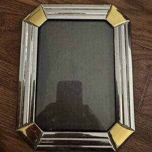 Vintage Silver and Brass Gold Picture Frame